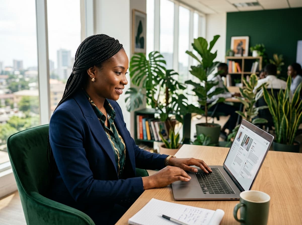 Employer reviewing candidates on Staff Guru